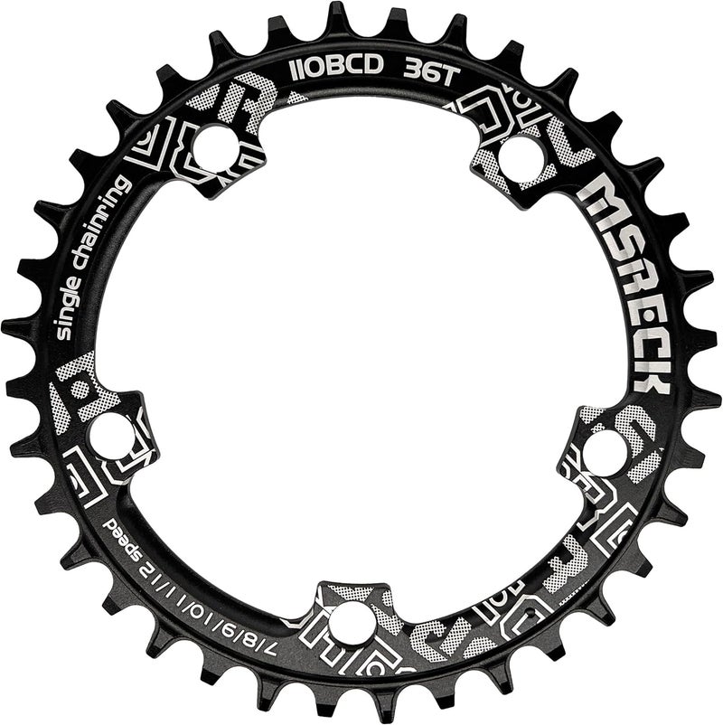 MSRECK 110 BCD Narrow Wide Chainring 36T 38T 40T 42T 44T 46T 48T 50T 52T for 7 to 12 Speed Road Bike - Image 1